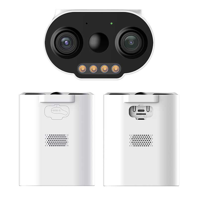 Dual Lens Solar Color Night Vision Camera 807 4